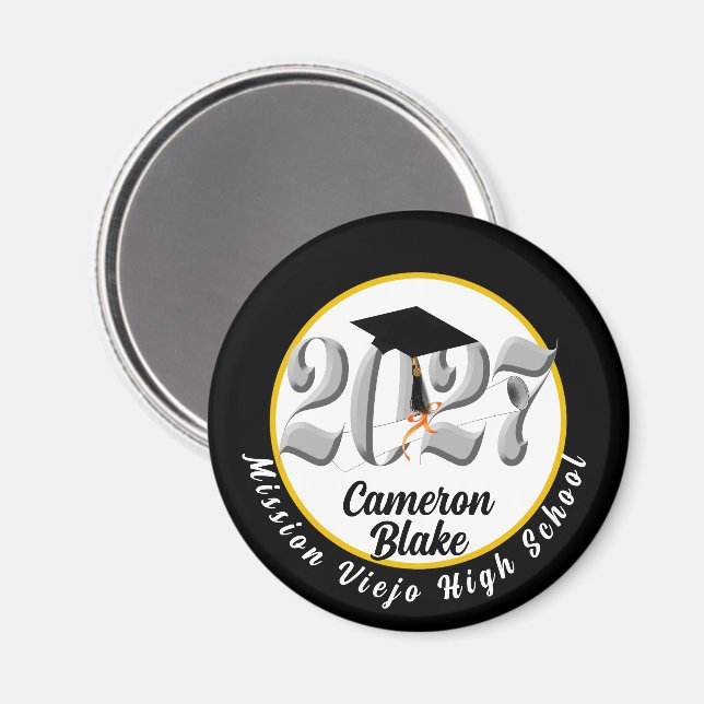 Silver Class of 2027 Graduation Magnet (Front/Back)