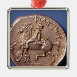 Silver coin of Philip II of Macedon Metal Ornament