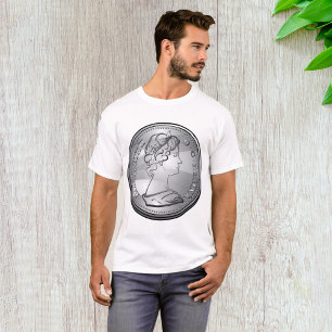 Silver Coin Queen Portrait T-Shirt