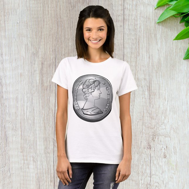 Silver Coin Queen Portrait T-Shirt (Creator Uploaded)