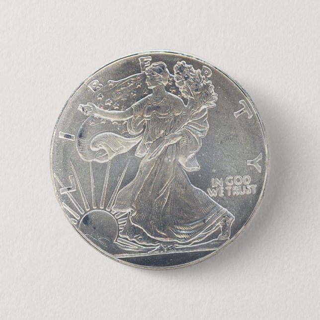 Silver Coin Replica Button (Front)
