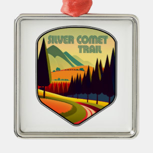 Silver Comet Trail Georgia Colours Metal Ornament