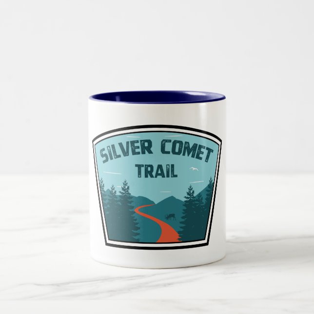 Silver Comet Trail Georgia Two-Tone Coffee Mug (Center)