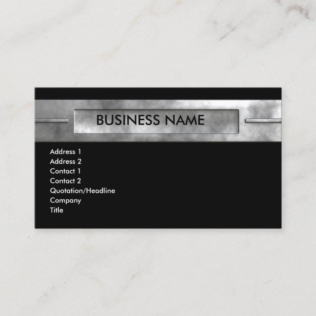 silver_company_center business card (Front)