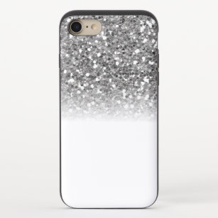 Silver Confetti Glitter Sparkle Clear Waterfall iPhone 8/7 Slider Case