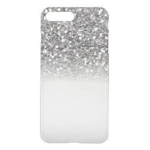 Silver Confetti Glitter Sparkle Clear Waterfall iPhone 8 Plus/7 Plus Case