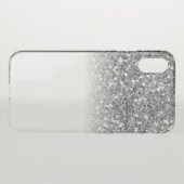 Silver Confetti Glitter Sparkle Clear Waterfall Uncommon iPhone Case (Back (Horizontal))