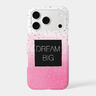 Silver Confetti Pink Ombre Watercolor