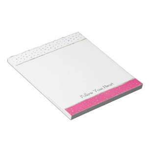 Silver Confetti Pink Ombre Watercolor Notepad