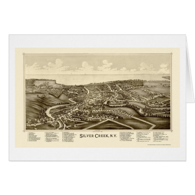Silver Creek, NY Panoramic Map - 1892 (Front Horizontal)