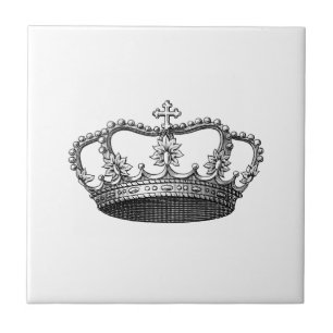 Silver Crown Gift Item You Personalise Tile