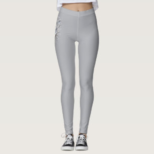 Silver Crystal Crab   Sparkling Ocean Luxury Leggings