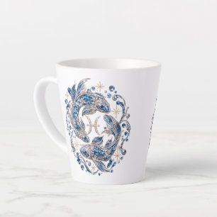 Silver Crystal Pisces Zodiac Latte Mug