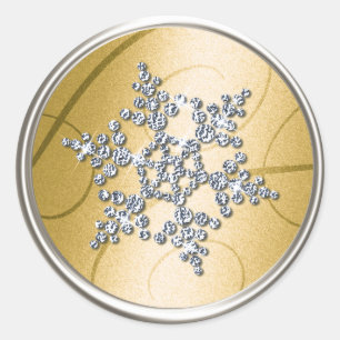 Silver Crystal Snowflake Envelope Seal