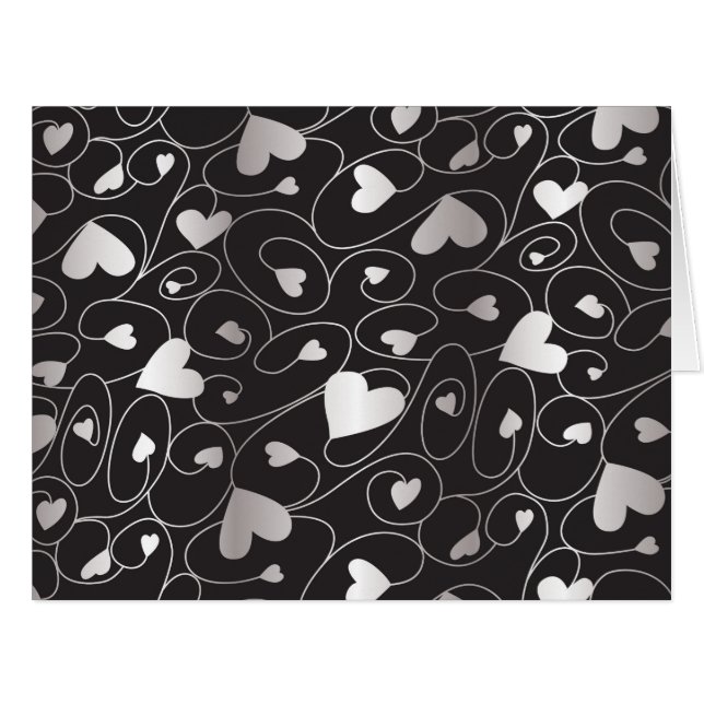 Silver curly hearts (Front Horizontal)
