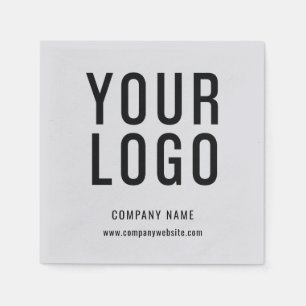 Silver Custom Business Logo Event Minimalist Napkin