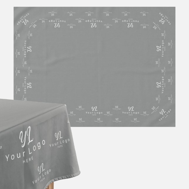 Silver Custom Business Logo Trade show Display Tablecloth (Creator Uploaded)
