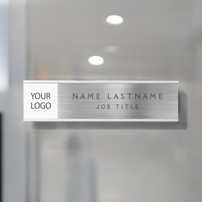 Silver Custom Logo Executive Business Professional Door Sign (Creator Uploaded)
