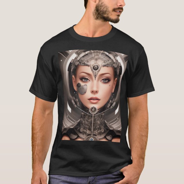 SILVER CYBORG  T-Shirt (Front)