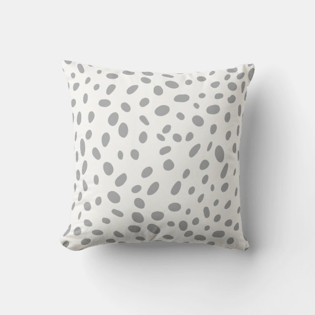 Silver Dalmatian Spots Cushion (Front)