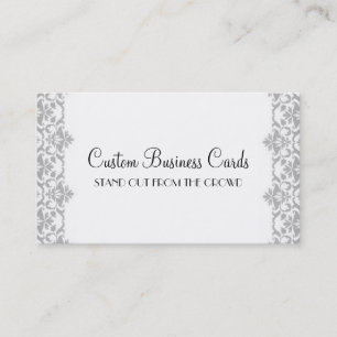 Silver Damask Business Card