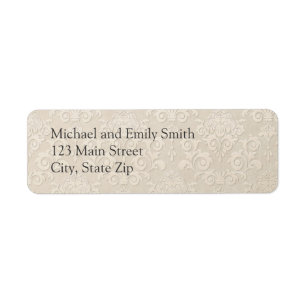 Silver Damask Return Address Labels