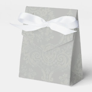 Silver Damask Wedding Favour Boxes
