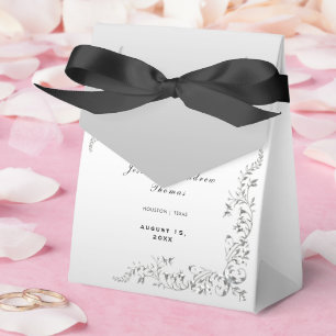 Silver Decoration Wedding Favour Box