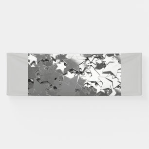 Silver Decorative Stars Banner