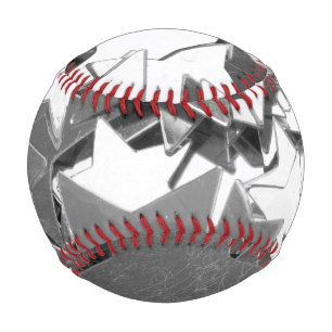 Silver Decorative Stars Baseball