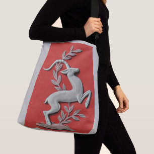 silver deer crossbody bag
