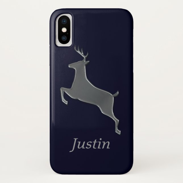 Silver Deer Personalised Case-Mate iPhone Case (Back)
