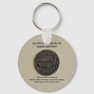 Silver Denarius of Marc Antony Photo Keychain
