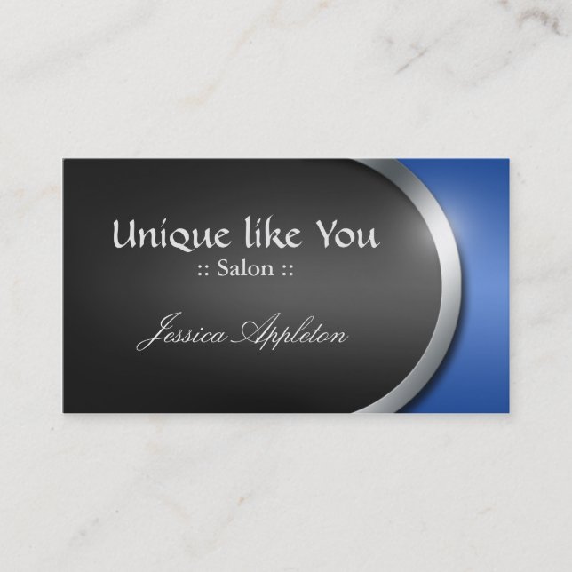 Silver-Design Curve - Blue Appointment Cards (Front)