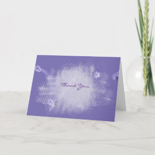 silver diamond abstract thank you card