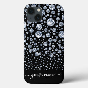 Silver Diamond Glitter Bling rhinestone iPhone 13 Case
