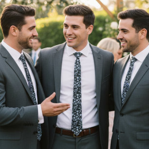 Silver Diamond Glitter Bling rhinestone Tie