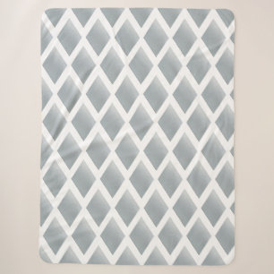 Silver diamond metallic background backdrop chic sherpa blanket