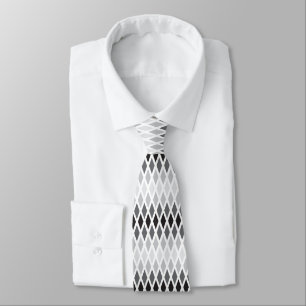 Silver Diamond Ombre Tie
