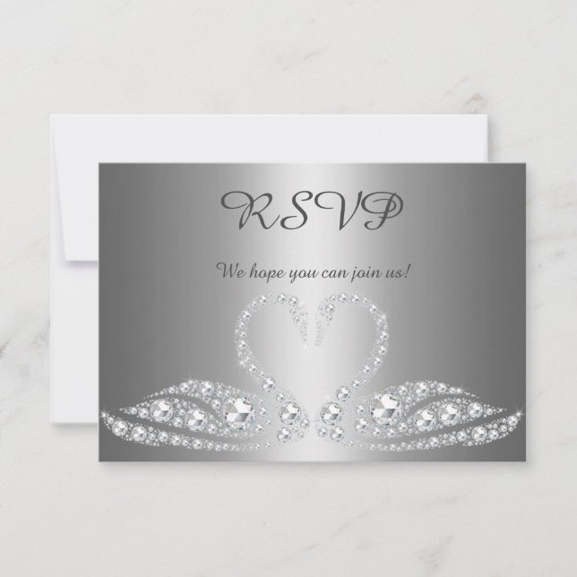 Silver Diamond swan all event rsvp response (Front)