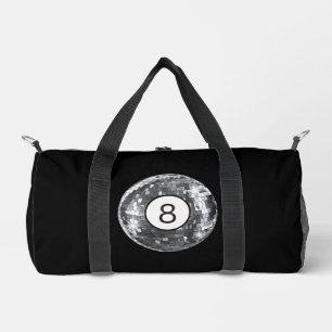 Silver Disco 8 Ball, Trendy Retro 70s Style  Duffle Bag