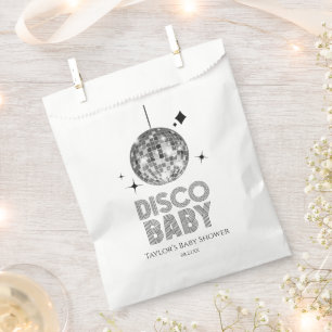 Silver Disco Ball 'Disco Baby' Baby Shower Favour Bag