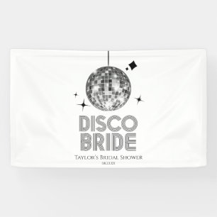 Silver Disco Ball Disco Bride Bridal Shower Banner