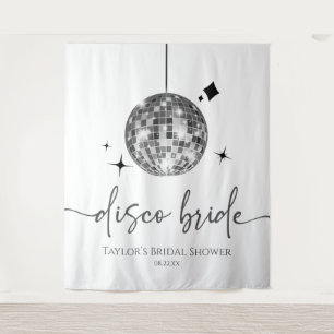 Silver Disco Ball Disco Bride Bridal Shower Tapestry