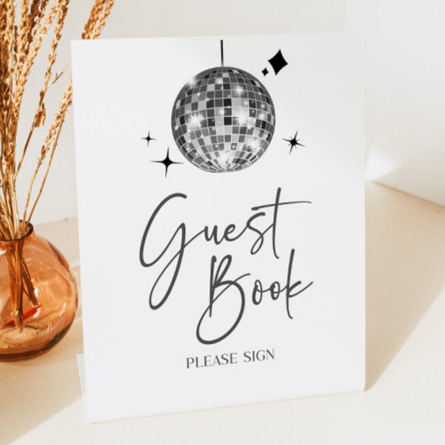 Silver Disco Ball Guest Book Party Sign (Creator Uploaded)