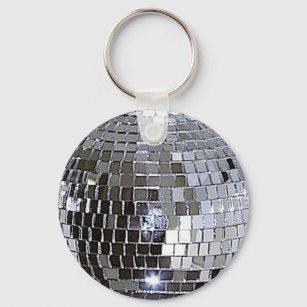 Silver Disco Ball Key Ring