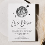 Silver Disco Ball Let's Disco Birthday Party Invitation<br><div class="desc">This is a Silver Disco Ball Let's Disco Birthday Party Invitation!</div>