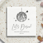 Silver Disco Ball Let's Disco Birthday Party Napkin<br><div class="desc">These are Silver Disco Ball Let's Disco Birthday Party Paper Napkins!</div>