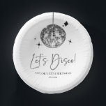 Silver Disco Ball Let's Disco Birthday Party Paper Plate<br><div class="desc">These are Silver Disco Ball Let's Disco Birthday Party Paper Bowls!</div>