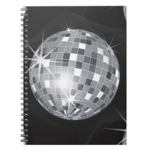 silver disco ball notebook